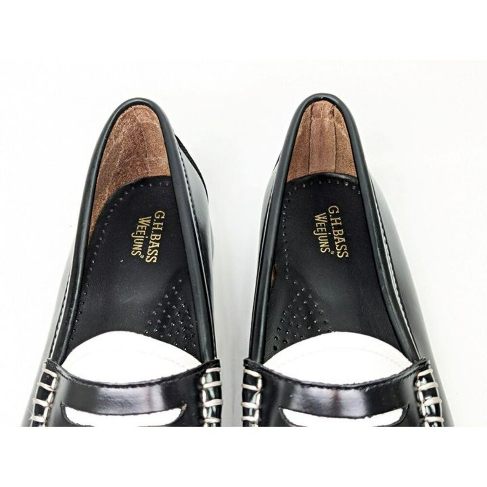 G.H. Bass & Co. Two-Tone Black and White Loafers - Picture 8 of 12